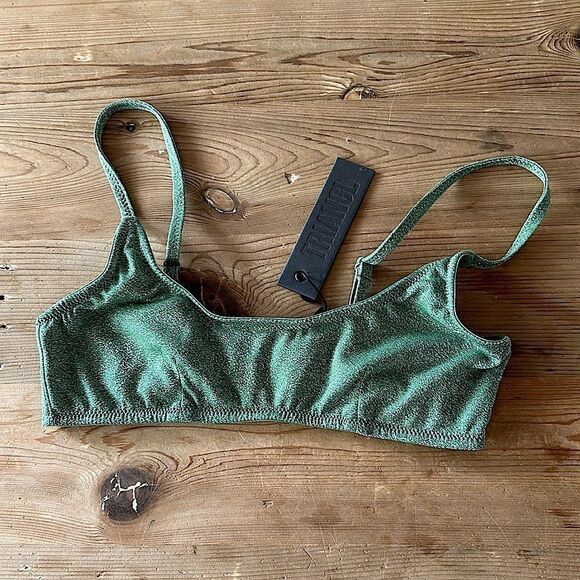 TRIANGL TOP ONLY MACI - CHEEKY FAWN SPARKLE NO BAG NEW WITH TAGS 💚 - Picture 3 of 7